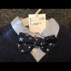 HM sweater/button down combo